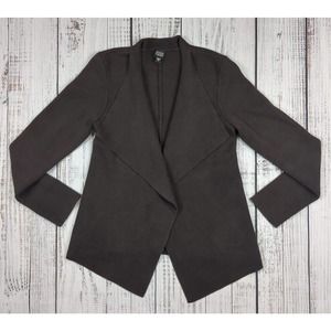 Eileen Fisher Cotton Thick Knit Draped Cardigan‎ Sweater Brown Sz M